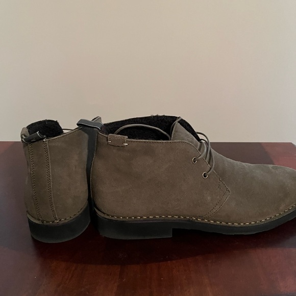 Ralph Lauren Men Chukka Boots with Suede Leather and Ankle High Design Olive - Picture 3 of 6